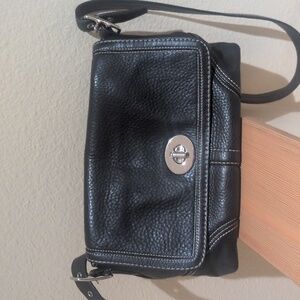 Coach Black Leather Shoulder Bag